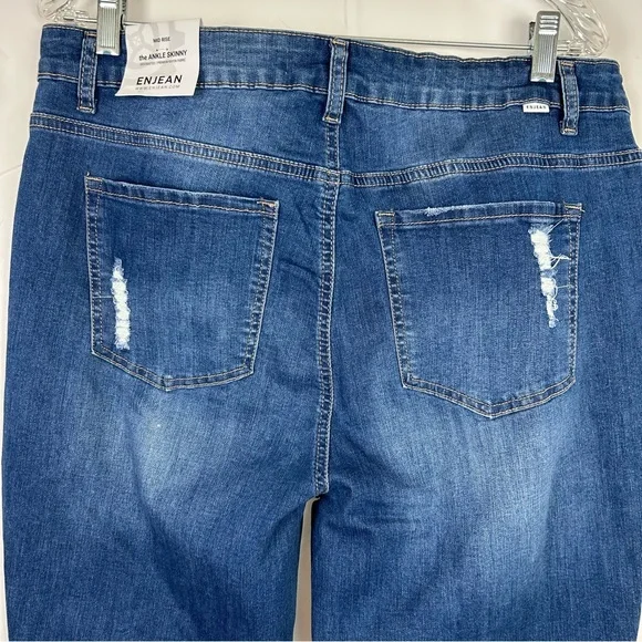 *NEW* Enjean Denim Mid-Rise Ankle Length Skinny Jean Plus Size 3X - Picture 5 of 8
